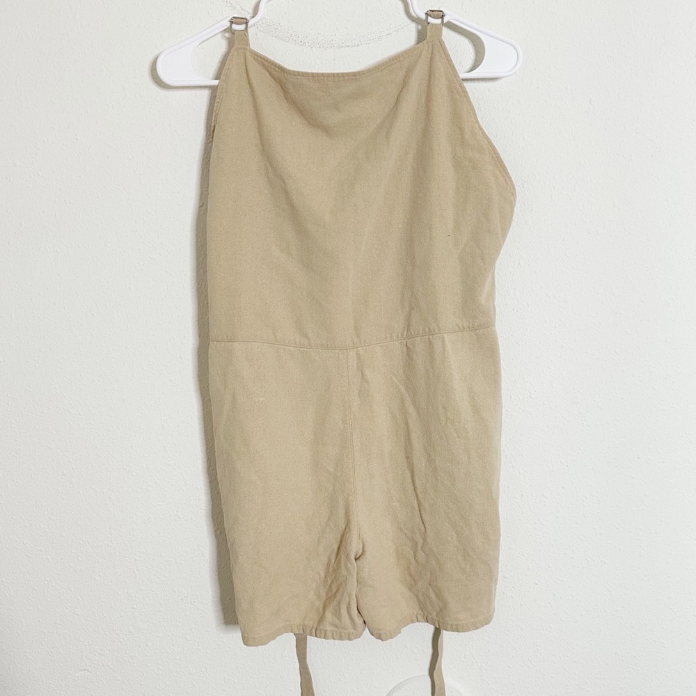 BaseRange raw silk sleeveless romper